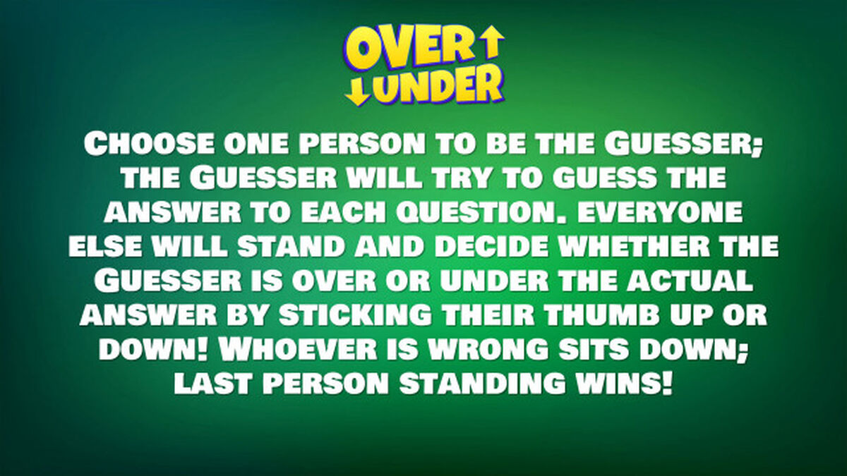 Over Under image number null